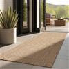 Carpettex Tappeto per esterno monocolore resistente alle intemperie, ideale per terrazze, balconi, giardini e cucine, con tessitura piatta e finitura simile al sisal, Colore: Beige, Taglia: 80 x 150 cm