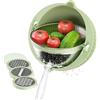 UTTKOJ Set completo di colapasta in acciaio inox con coperchio, ciotola per mescolare e 3 opzioni di grattugia, colore: verde chiaro