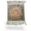 LaVelahome Tappeto Classico Piccolo cm 35x35 Francobollo Quadrato Con Frangia Nappe (Verde_RO, 35_x_35_)