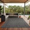 Carpettex Tappeto per esterno monocolore resistente alle intemperie, ideale per terrazze, balconi, giardini e cucine, con tessitura piatta e finitura simile al sisal, Colore: Nero, Taglia: 60 x 100 cm