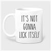 HSIRYAOHD Tazza a forma di pene, regalo per marito, con scritta in lingua inglese It's Not Gonna Lick Itself, regalo divertente per lui, regalo per pene, pene, , fidanzato, regalo per adulti,