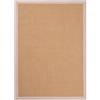 carpetfine Tappeto Sisal colore naturale 200x290 cm tessuto a mano con bordo in cotone beige | Tappeto naturale antiscivolo Uni in tessuto piatto di fibre naturali per soggiorno e camera da letto