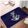Generic Zerbino nautico chic per interni ed ingresso, strisce blu navy Personalizzato con nome della tua barca, decorazione per inaugurazione della casa