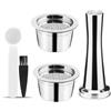 i Cafilas Capsule di caffè ricaricabile Kfee in acciaio inox riutilizzabile capsula di ricarica filtro caffè per caffitaly Tchibo Cafissimo ALDI Expressi Capsule caffè (2Capsule+Tamper)