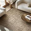 SIMPEX Tappeto in Cotone Chenille Beige 240x340 cm Lavabile, Stile Boho, Antiscivolo e Morbido, Pelo Corto, Monocromatico Mélange, Per Soggiorno, Camera, Ufficio e Cucina