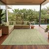 Carpettex Tappeto per esterno monocolore resistente alle intemperie, ideale per terrazze, balconi, giardini e cucine, con tessitura piatta e finitura simile al sisal, Colore: Verde, Taglia: 60 x 100 cm
