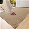 COLOR&GEOMETRY Zerbino Ingresso Antiscivolo e Assorbente 60x90cm, Tappeto Ingresso Interno Sottile, Zerbino d'Ingresso Lavabile per Porta Casa e Corridoio, beige scuro