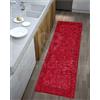 By Suardi Tappeto Suardi Passatoia Cucina Bagno Modello DUBLINO col ROSSO Made in Italy (55x240cm)