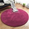 Liveinu Tappeto Shaggy Rotondo Tappeti Soggiorno Pelo Lungo Antiscivolo Lavabili Moderni Moquette Ø 80 cm Rosso