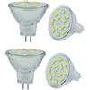 JZLBBC LED MR11 GU4 Lampada Lampadine LED GU4 MR11 220V 3W Attacco GU4.0 Illuminazione Da Incasso Bianco Caldo,Bianco Caldo,3W-4Pc