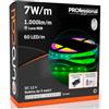 Eurocali 1x Striscia LED Multicolore RGB 300 LED 35W 60 LED/metro Bobina da 5mt IP20 da Interno Dimmerabile Fascio Luminoso 120° + Telecomando e Alimentatore