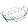 PYREX Fontana ovale con griglia 39 x 27 x 9 cm, in acciaio inox, multicolore