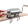 GIANTEX 3 kg Insaccatrice per Salsiccia, Insaccatrice Manuale Casa, Macchina per la Produzione di Salame, con Morsetto da Tavolo e 4 Tubi di Riempimento, Argento