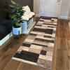 Siunwdiy Tappeto da Cucina Patchwork 2.2 metri Marrone Tappeto Cucina Antiscivolo Lavabile Tappeto Passatoia Corridoio Antiscivolo Tappeto Runner per Cucina Corridoio Soggiorno，50x220cm