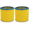 vhbw 2x filtro a pieghe piatte compatibile con Aqua Vac 6201 A, 6309 P, 6400 F, 7402 B, 7402 P, 7403 B, 7403 P, 7407 P, 7408 P, 7409 P aspirapolvere - blu/giallo