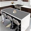 Ultibe Tappetino in silicone per bancone della cucina, 120 x 60 cm, grande tappetino resistente al calore, impermeabile, spessore 2 mm, tappetino antiscivolo extra large, nero traslucido