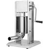 Zelsius | Macchina per riempire salsicce professionale in acciaio inox + quattro diversi tubi di riempimento | insaccatrice, pressa per salsicce, macchina con cambio a due velocità (3 Litro, argento)
