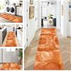 ZUZEKU Tappeto passatoia da cucina, lavabile, antiscivolo, 60 x 300 cm, colore arancione, per corridoio, soggiorno, camera da letto, venduto al metro, personalizzabile