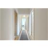 rugsx Passatoia BCF MORAD Grek - Motivo greco in grigio - Tappetino per ingresso, cucina e corridoio - Runner 80x350 cm