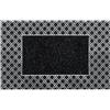 rugsx Zerbino antiscivolo BH 107 Griglia, Doormat - Copertura della porta - all'esterno, all'interno, blocca la polvere, gomma - argento 40x70 cm