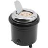 DCSYOG Bollitore elettrico da 13 litri con inserto in acciaio inox rimovibile e coperchio, regolabile da 30 a 85 °C, per buffet catering gastro e feste