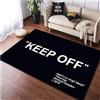 PASPRT Tappeto Keep Off Nero Personalizzato - Regalo per Ragazzo, Room Decor, Cool Bianco e Nero, Regalo per Lei, Soggiorno 140X200Cm