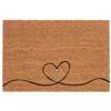 Social crazy Tappeto zerbino personalizzato - cuore - cocco naturale ideale per ingressi (Cocco naturale, 90x60 cm)
