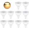 BVCL Lampadine LED MR16 GU5.3, 5W 500LM Dimmerabile Lampadina spot MR16 AC 220-240V, Equivalente per lampada alogena 50W, angolo del fascio 120° (Color : Warm White 3000K, Size : 10 PCS)