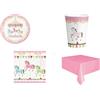 CUSTOM PRINT SHOPPING KIT FESTA CAROSELLO GIOSTRA PER 16 BAMBINI - 16 PIATTI,16 BICCHIERI,20 TOVAGLIOLI, 1 TOVAGLIA | Decorazioni per Compleanni e Feste a Tema