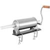 SUONTY Riempitrice per salsicce, 3 l, per salsiccia, carne, in acciaio inox, con 4 tubi di riempimento, macchina manuale per salsiccia fatta in casa