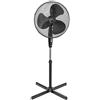 Bestron Ventilatore da Piedistallo con Tre Impostazioni di Velocità, Ventilatore a Piantana con Funzione di Oscillazione a 75° e Regolabile in Altezza fino a 122 cm, Ø45 cm, 45W, ASV45Z, Colore: Nero