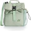 Muitomas, Borsa Termica Efficiente con Tasca Esterna, Materiale Resistente, Capacità di 8 L, Colore Verde Salvia