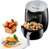 Generico Friggitrice ad Aria 6 Litri 2400W Cesto Antiaderente, Touch Screen LCD