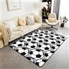 Loussiesd Tappeto da calcio per bambini, motivo palla da calcio, tappeto per soggiorno, camera da letto, ragazzi e ragazze, decorazione a tema sportivo, tappeto per giochi di calcio, tappetino da 100