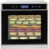 PUDLOR Essiccatore in acciaio inox, 8 vassoi con regolatore di temperatura, a basso rumore in acciaio inox, per alimenti carne, frutta verdura (argento)