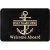 OOEREWGF Tappeto Personalizzato Nautico A Tema Barca, Nome Tappeto, 60x91cm, Blu Scuro