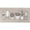 Generico Tappeto cucina cactus Made in Italy con retro antiscivolo lavabile lavatrice : Colore - Grigio Perla, Misura - 57x190
