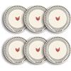 NOVASTYL - Set 6 piatti piatti piatti gallina 26 cm in gres - 2614810