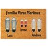 NANNUK Baby creations NANNUK - Zerbino personalizzato in fibra di cocco, design con scarpe dei familiari, cambia il colore delle scarpe, dimensioni 70 x 40 cm (famiglia 3)