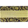 HOME ZEN HOUSEHOLD LINEN Zerbino Art. Raja in Fibra di Cocco Stampato in Fantasia Tappeto Ingresso con Retro PVC Antiscivolo con intarsio Ondulato (40X70 CM RETTANGOLARE, FLOREALE MARRONE)