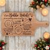 Butterfly Store Tagliere Babbo Natale Personalizzato - Vassoio Natale per Biscotti, Latte e Carote per Renne, Decorazione Natalizia Incisa, Idea Regalo Magica per bambini la Vigilia di Natale