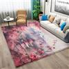 Generic Area Rugs - Tappeto in stile giapponese, con fiori di ciliegio, morbido, antiscivolo, per soggiorno, camera da letto, ufficio e interni, lavabile, 80 x 150 cm