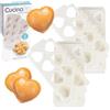 CucinaPro Mini stampi per ravioli a forma di cuore (2 pezzi) - Macchina per pasta ripiena fatta in casa - 2 vassoi e pressa per 8 ravioli ripieni XL, facili da usare e pulire, aggiungi amore alla tua cena