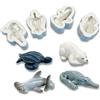 Cestony 4 stampi in silicone 3D a forma di tartarughe, squali, coccodrilli, orsi polari, per torte fai da te, fondente, biscotti, sapone, zucchero, budino, cioccolato, caramelle, dessert, candele