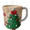 higyee Simpatiche Tazze A Tema Natalizio - Tazze Da Caffè Natalizie In Resina | Divertente T-azza D'acqua In Resina Con O-mino Di Pan Di Zen-zero Alce | Decorazioni Festive Per Bicchieri Per La Casa (B)