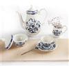 FranquiHOgar Set caffè/tè 27 pezzi Porcellana bianca decorata con motivi blu