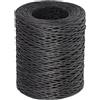 Whychstore Filato di rafia naturale, 210 m, perfetto per lavori creativi fai da te a maglia e uncinetto (nero)