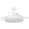 Abrila - Ventilatore DC PAPIRO | Colore bianco con tre pale pieghevoli | 6 velocità regolabili | 3 temperature di luce | con timer e telecomando inclusi