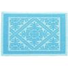 SpazioTessile Tappeto Sardo Stuoia Passatoia 100% Cotone Made In Italy ch 100% Cotone Jaquard (Azzurro, 55x140)