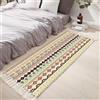 Tomifine Tappeto con nappe, bohémien, lavabile, tessuto, stampato, Tappeti per soggiorno, camera da letto, porta d'ingresso (60x90 cm,Arancione Rosso)
